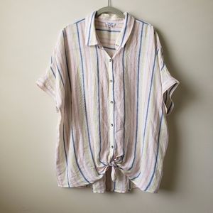 Splendid Sheer Button Down Top XL
